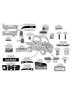 Labels (Model M466 G) Diagram and Parts List for 46G 4X4-EFI-1H030Z-1G192Z-37BMD710 Cub Cadet Lawn Tractor Accessories